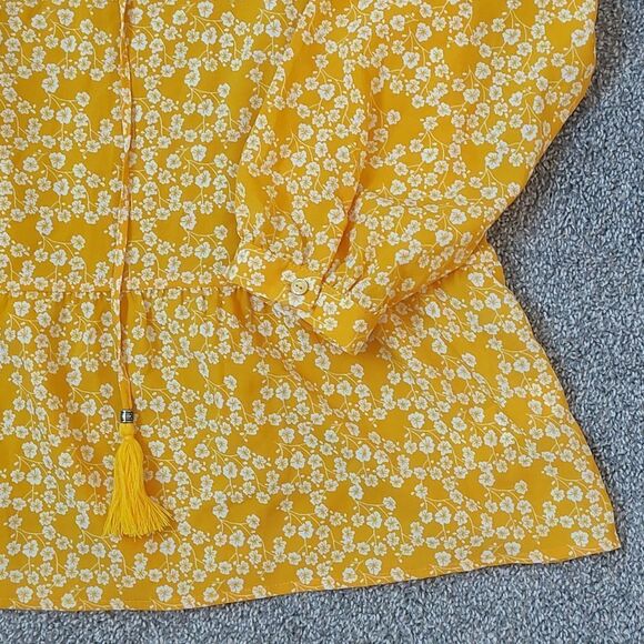 Like New Ricki's Size Large 100% Polyester Floral Print Top - Picture 5 of 11